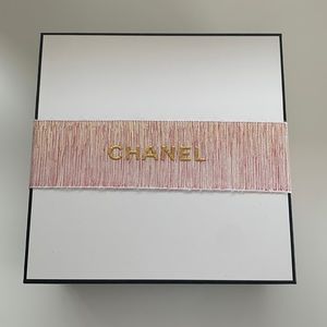 Chanel gift box with Chanel wrap around ribbon